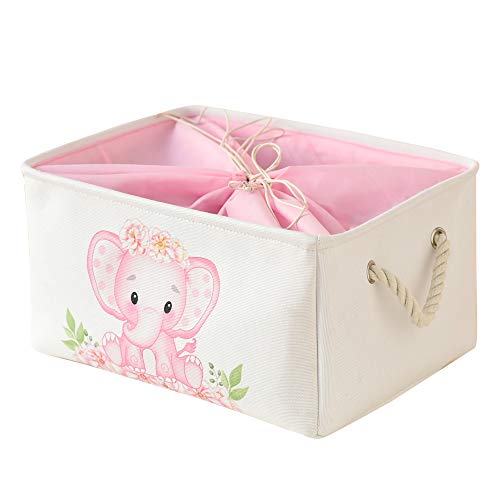 Cesto de Guarda-Bebe INOUGH (Rosa - 30x26x25 cm) INough - Cestos de roupa - guarda bebé, rosa, 30x26x25 cm
