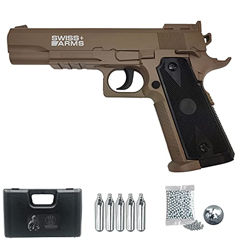 Pistola de Bolas SA P1911 Match (Tan) - 4,5 mm ECOMMUR - Pesca - pistola, bolas, 4.5mm