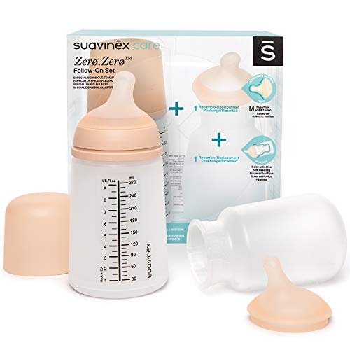 Conjunto de biberão SUAVINEX Zero Zero (0-6 m - 270 ml) Suavinex - Biberões - 0-6 m, 270 ml, anticólicos, recarga