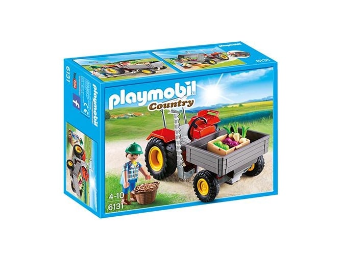 Trator de Ceifado PLAYMOBIL com Reboque (Idade Mínima: 3) PLAYMOBIL - Conjuntos de brinquedos - trator, ceifado, reboque