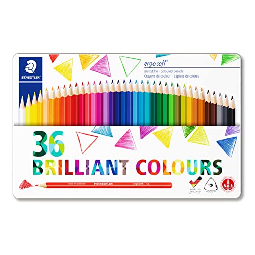 Lápis de Cor STAEDTLER Ergosoft (Multicor) Staedtler - Lápis - multicor, triangular, ergonômico, mina abs