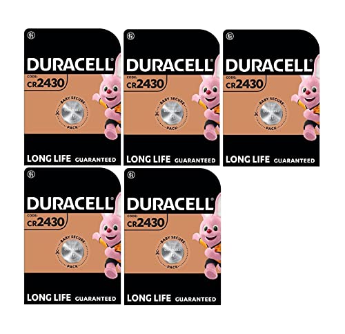 Pilhas DURACELL CR2430 (5 unidades - Pilha descartável) Duracell - Baterias - ião-lítio, 3 V, 500 mAh, CR2430