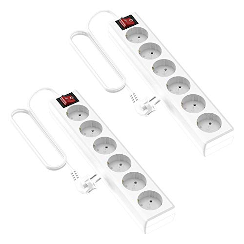 Extensão Elétrica GARZA 2x6 tomadas com Interruptor Garza - Filtros de linha e supressores de surtos - 2x6, tomadas, interruptor