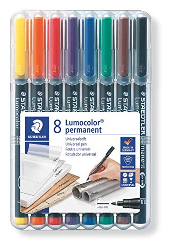 Lápis Permanente STAEDTLER Lumocolor (Ponta Fina - Multicor) Staedtler - Marcadores e marcadores de texto - permanente, ponta fina, multicor, tampa ventilada