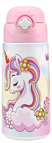 Garrafa de Água KIOCKO Unicornio (475 ml) Kiocko - Garrafas de engarrafamento - 475 ml, aço inoxidável, escumadeira, pincel