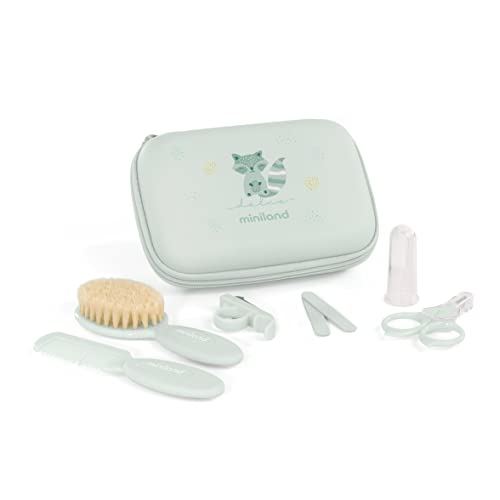 Conjunto de berço e roupeiro MINI-LAND BabyKit Dolce Mint (Idade Mínima Recomendada: 3 anos) Miniland - Kits de saúde e higiene para bebês - berço, roupeiro, 2 compartimentos, madeira maciça