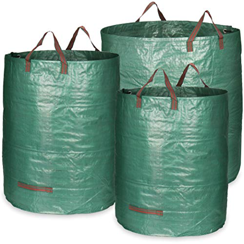 Sacos com Asas COM-FOUR 3 x Sacos com asas de transporte com-four - Sacolas de lixo - sacos com asas, transporte, polipropileno, verde