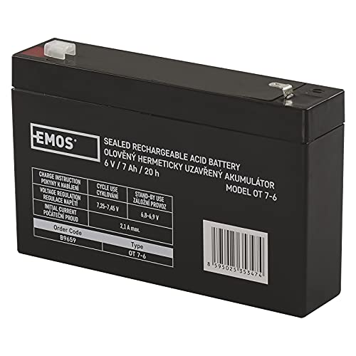 Bateria Recarregável EMOS B9659 (Para Portátil - Chumbo-Ácido) Emos - Baterias - recarregável, portátil, chumbo-ácido