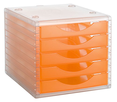 Arquivador DURONIC 4 Gavetas Laranja (27.7 x 26.2 x 34 cm) Archivo 2000, S.A. - Arquivos de armazenamento - 4 gavetas, 27.7 x 26.2 x 34 cm, resistente, amarelo