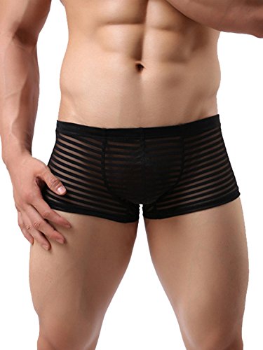 Calções para Homem NEIYIKU Boxer Low Waist Preto para Fitness (38-40) Neiyiku - Roupa interior - calção, homem, boxer, preto, fitness