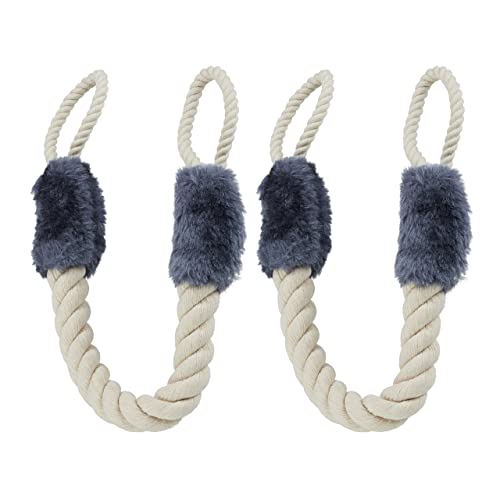 Conjunto de 2 Topes para Portas com Fecho Relaxdays 57 Cm Bege/Azul Relaxdays - Paragens de porta - 2 topos, portas, fecho, 57 cm, bege, azul