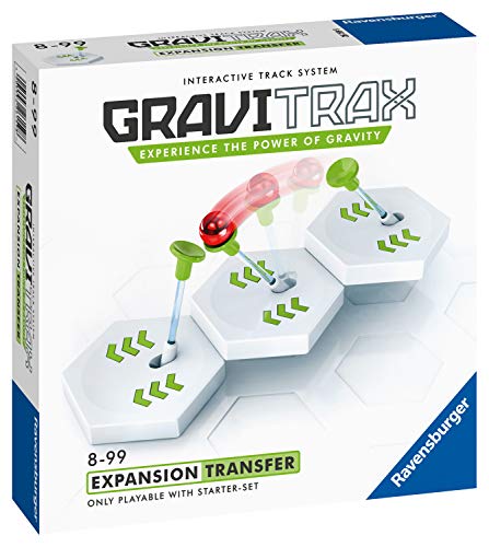 Jogo de Tabuleiro RAVENSBURGER Gravitrax - Expansion Transfer (Idade Mínima Recomendada: 8 anos) Ravensburger - Brinquedos - pista personalizável, transferidor, canais de plástico