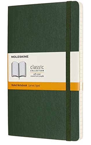 Caderno e Bloco de Notas Moleskine Soft Grande - Verde Myrtle Moleskine - Cadernos e bloco de notas - moleskine, grande, verde myrtle