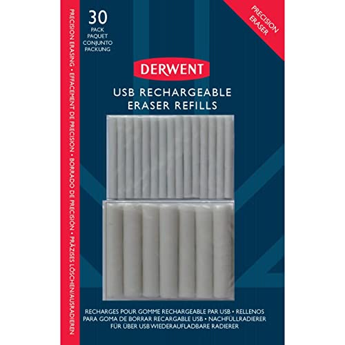 Derwent 30 Unidades Recarga Eraser (Recondicionado Como Novo) DERWENT - Borrachas - 30 unidades, recarga, eraser, extra fino