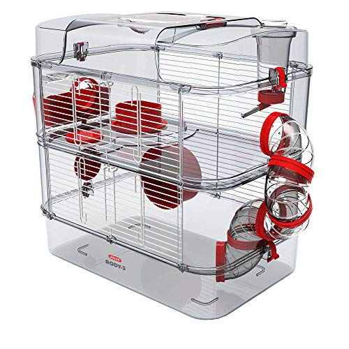 Gaiola para Roedores ZOLUX RODY3 DUO Vermelho Zolux - Habitats e gaiolas para pequenos animais - gaiola, roedores, zolux, vermelho, animais de estimação