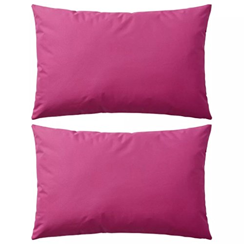 Conjunto de 2 almofadas para exterior vidaXL 60 x 40 cm rosa (Jardinagem) vidaXL - Almofadas - almofadas, exterior, vidaxl, rosa, jardinagem