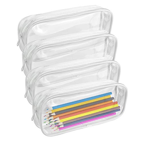 Estojo Transparente 4 Pcs (Recondicionado Como Novo) KBNIAN - Estojos para canetas e lápis - transparente, 4 pcs, recondicionado
