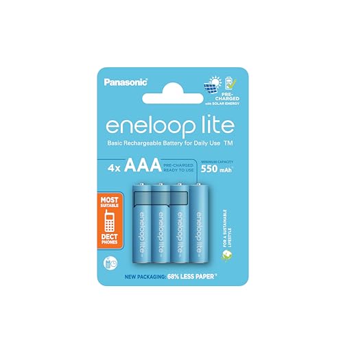 Pilha Recarregável ENELoop Lite AAA/Micro (4 unidades) ENELOOP - Baterias - recarregável, nimh, 550 mAh, preto