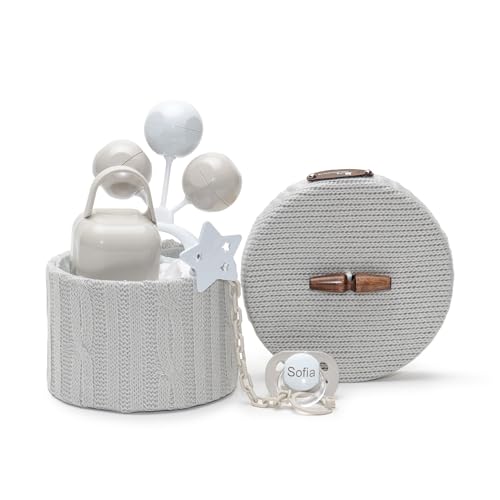 Conjunto de Presente BEBE DE PARIS (0.5 anos) BebeDeParis - Conjuntos de presente para bebê - personalizado, chupete, mordedor, gancho