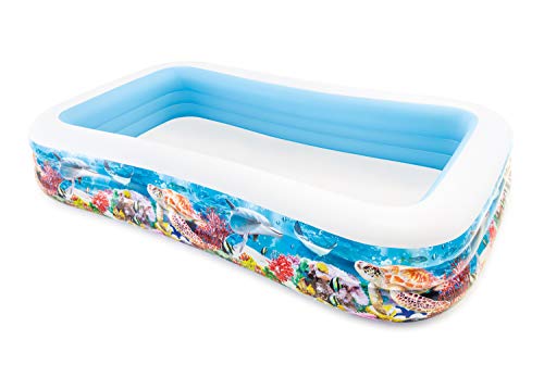 Piscina Insuflável para Crianças INTEX Tropical INTEX - Piscinas - 1020 litros, 305x183x56 cm, vinil resistente, kit de reparação