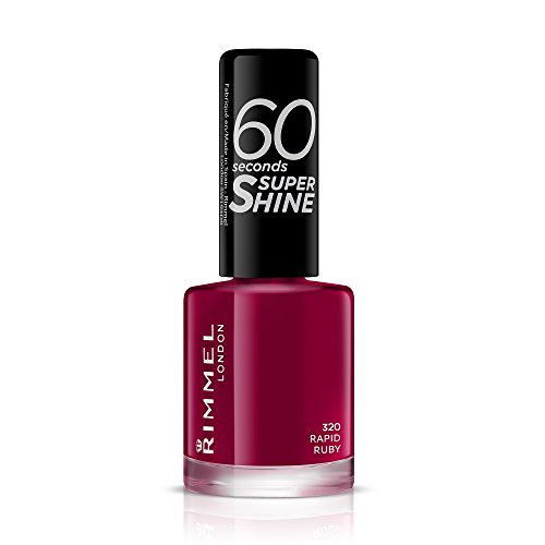 Verniz Rimmel 60 Seconds Super Shine Nail Lacquer 320 Rapid Ruby Rimmel London - Vernizes de unhas - vermelho, secagem instantânea, brilho intenso, 320 Rapid Ruby