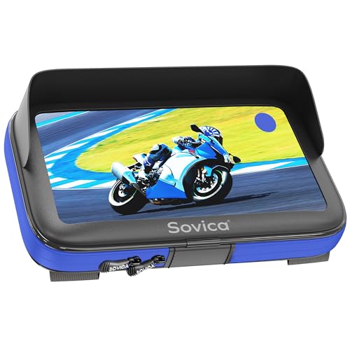 Suporte Smartphone MOTO BICICLETA Moto Azul Sovica - Peças de reposição para telemóveis - suporte, smartphone, motociclo, proteção, segurança