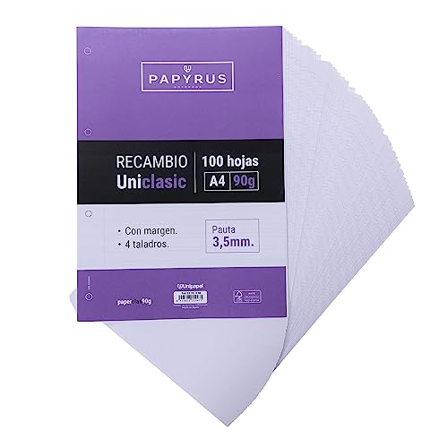 Recarga de folhas UNIPAPEL com traça 3,5 mm Grafoplás - Armadilhas de controle de pragas - 100 folhas, din a4, 90 g/m², traça 3,5 mm