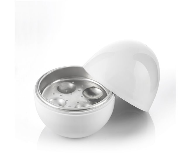 BoiLégGg - Cozedor de Ovos para Micro-ondas com Livro de Recetas InnovaGoods - Cozedores de ovos - cozedor, ovos, micro-ondas, livro de receitas