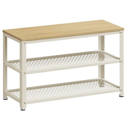 Sapateira VASAGLE LBS073W09 (Branco - Metal) VASAGLE - Conjuntos de móveis - branco, metal, sapateira, banqueta