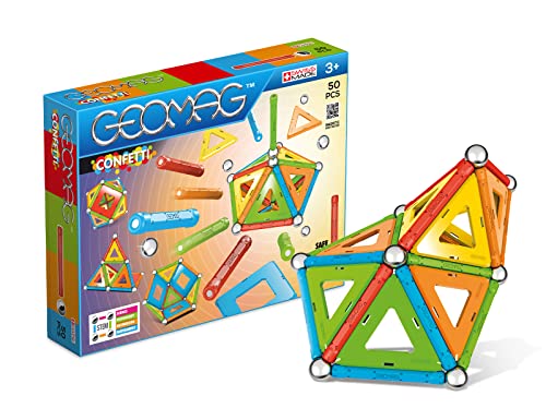 Jogo Magnético GEOMAG Classic Confetti (Idade Mínima Recomendada: 3 anos) Geomag - Brinquedos de conjunto de construção - magnético, cores brilhantes, confetti, 3 anos