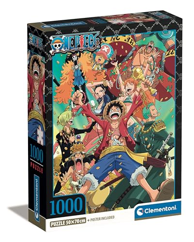 Puzzle CLEMENTONI One Piece (Idade Mínima Recomendada: 12 anos) CLEMENTONI - Jogos - puzzle, 1000 peças, One Piece, idade mínima 12 anos