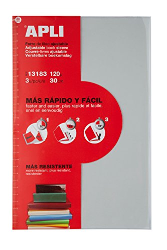 Apli Capa para Livro com Alça 3 Unidades APLI - Capas de livros - livro, apli, capa, alça, pvc, transparente