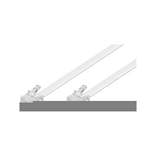 Goobay 93067 modular telephone cable (Cabo Informática) Wentronic - Cabos de telefone - modular, 3m, masculino-masculino, RJ-11