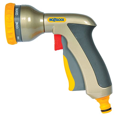 Pistola de Rega Multifuncional HOZELLOCK Hozelock Amazon ES - Bicos de pulverização de mangueira de jardim - 8 tipos pulverização, superfícies variadas, 1 litro, multifuncional