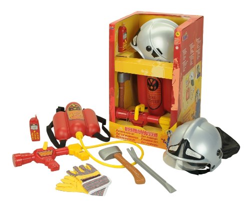 Conjunto de Brinquedos KLEIN Firefighter (Idade Mínima Recomendada: 2 anos) Theo Klein - Profissões fingidas e representação de papéis - casco ajustável, mangueira de incêndio, extintor com sons, telefone