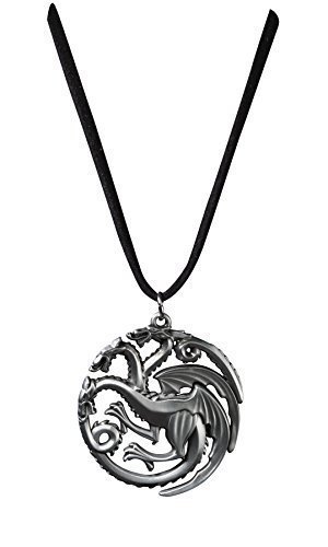 Pulseira de Aço Inoxidável com Corrente Targaryen Sigilo Game Of Thrones Noble Collection - Brinquedos - aço inoxidável, corrente preta, casa targaryen, game of thrones
