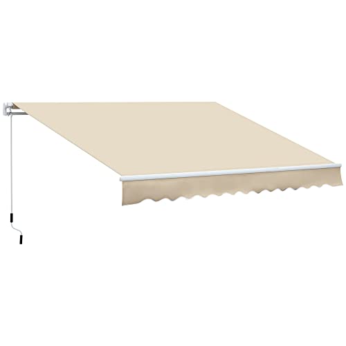 Toldo Outsunny | 3,5 x 2,5 m - Creme (Jardinagem) Outsunny - Revestimento - 3,5 x 2,5 m, creme, exterior, braço articulado, fácil de limpar