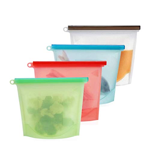 Soojet Conjunto de 4 Bolsas de Silicone Reutilizáveis SOOJET - Sacos de armazenamento de alimentos - silicone, reutilizáveis, conjunto, 4 bolsas