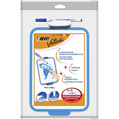 Quadro Branco BIC Velleda (Azul - 26 x 19 cm) BIC - Quadros brancos de apagar a seco - pizarra, dual, tampa, 26x19cm