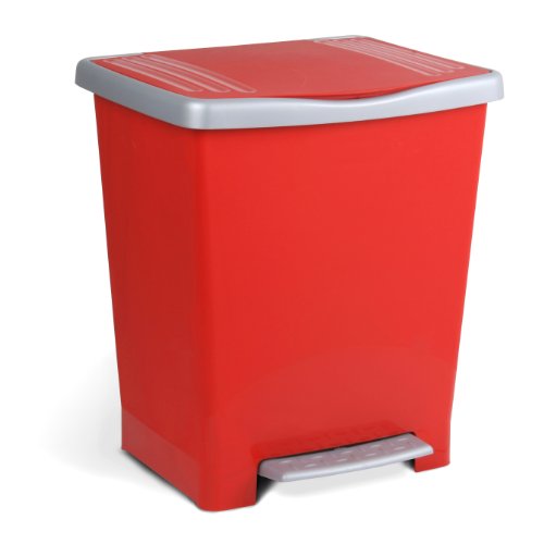 Caixote do Lixo TATAY Millennium (Vermelho - Plástico - 23 L) Plásticos Tatay S.A. - Lixeiras e cestos de lixo - 2,3 L, plástico, pedal extraível, compacto