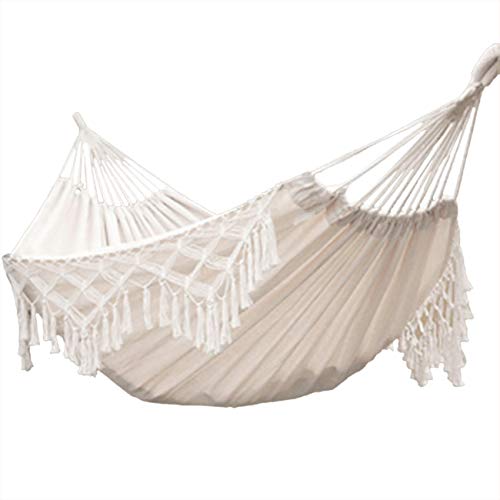 Maca de Jardim com Fios Dupla 240X150 Cm KEREITH - Redes de descanso - 240x150 cm, algodão, portátil, 250 kg