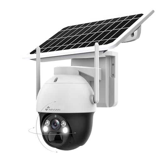 Câmara de Vigilância NIVIAN 4G com Bateria Recarregável e Sensor de Movimento Nivian - Câmeras de vigilância - 4g, bateria recarregável, sensor movimento
