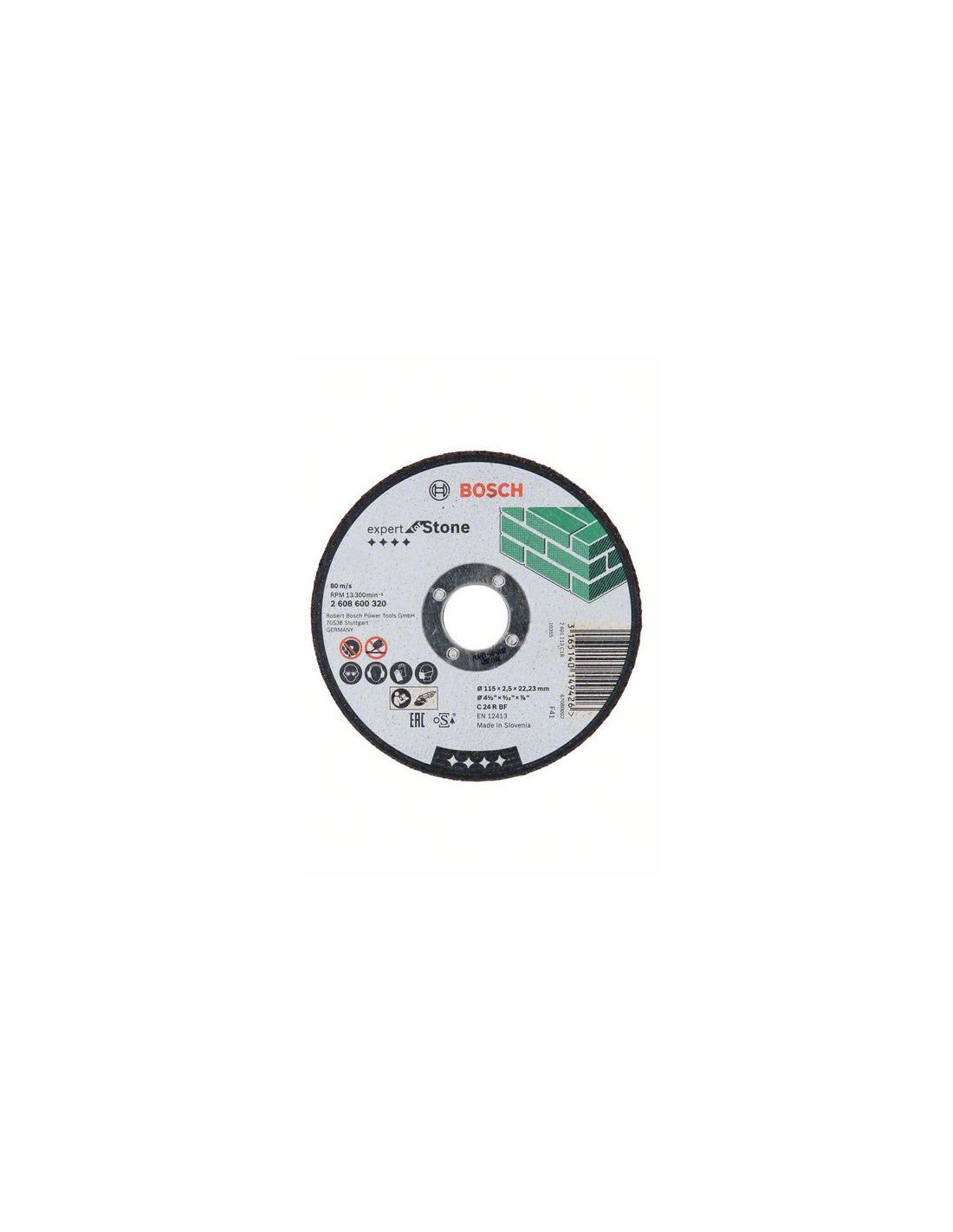Lâmina para serra circular BOSCH 2 608 600 320 Bosch Professional - Lâminas de serra - 115 x 22,2 mm, aço inoxidável, inox, preto
