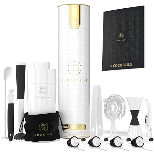 Kit de Coquetelaria BARDELUXE 12 Peças Branco BarDeluxe - Conjuntos de ferramentas para coquetel e barware - coquetelaria, 12 peças, branco