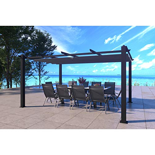 Pérgola Autoportante Concept Usine 4x3m - Cinza CONCEPT USINE - Móveis de exterior - autoportante, 4x3m, cinza