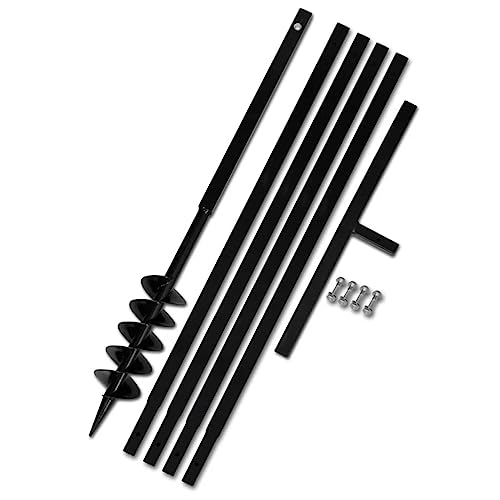 Broca de Solo Manual 100 Mm Vidaxl com Tubo de Prolongamento 5 M Aço vidaXL - Ferramentas - manual, 100 mm, tubo prolongamento, aço