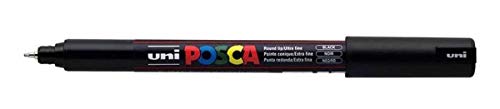 Marcador POSCA Uni-ball PC-1MR (Preto - 0.7mm) POSCA - Marcadores e marcadores de texto - tinta água, resistente calor, ventilada, 0.7mm