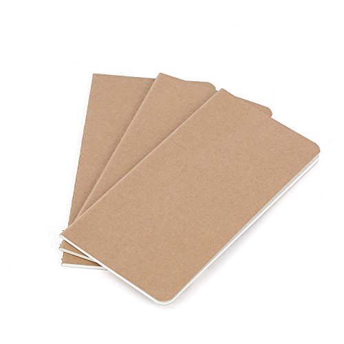 Recarga para Caderno de Viagem - Papel Branco - Conjunto de 3 Wanderings - Papel para fichários - papel branco, 3 unidades, capa dura, bolsa interna
