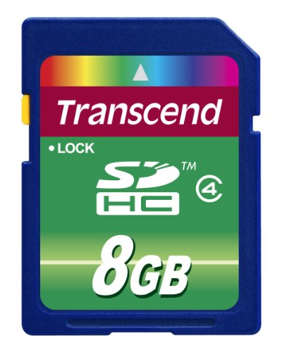 Cartão de memória TRANSCEND TS8GSDHC4-4B Transcend - Cartões de memória flash - 8 gb, SDHC, classe 4, 10 MB/s