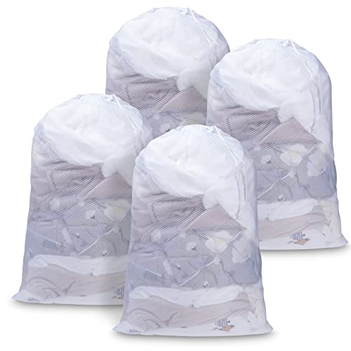 Saco de Roupa MEOWOO 4 Unidades (Branco) Meowoo - Sacos e molduras para lavar roupa - branco, 4 unidades